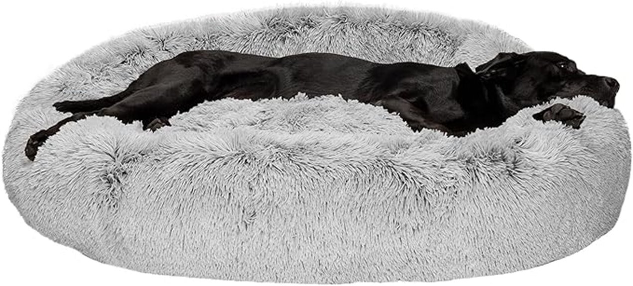 large round dog bed
