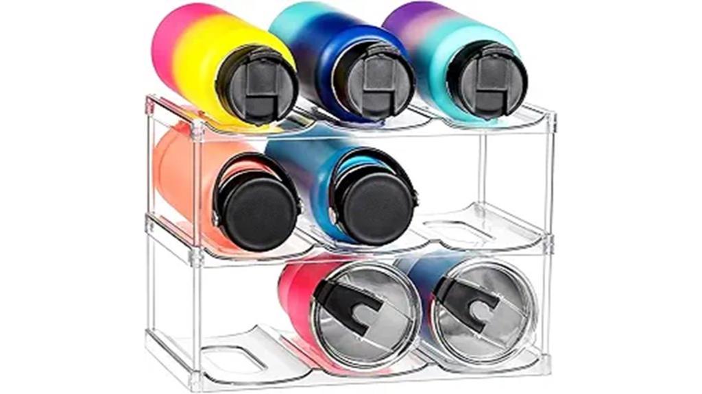 large stackable bottle organizer