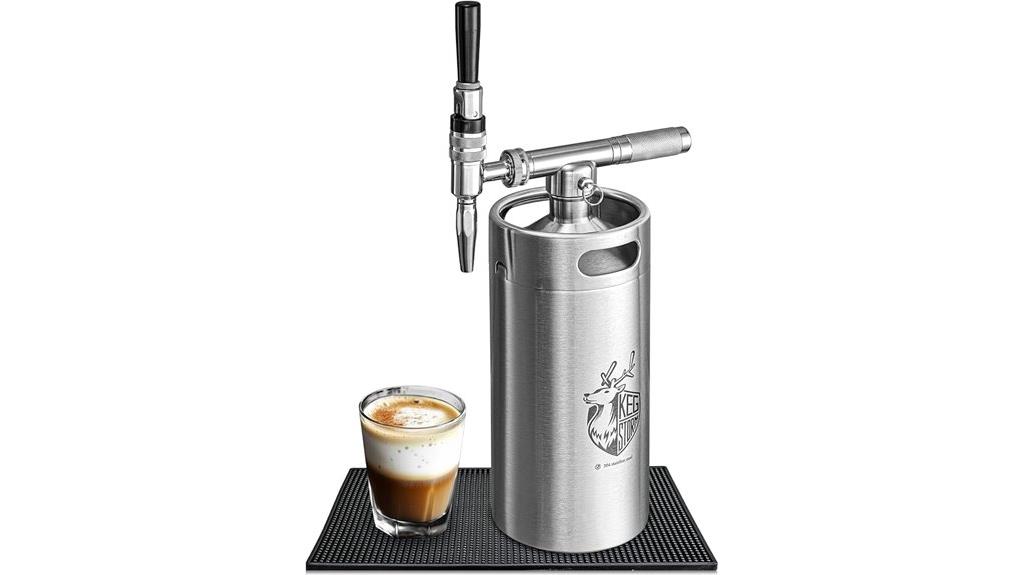 large stainless steel coffee dispenser