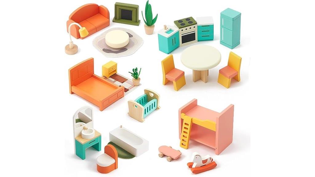 large wooden dollhouse furniture