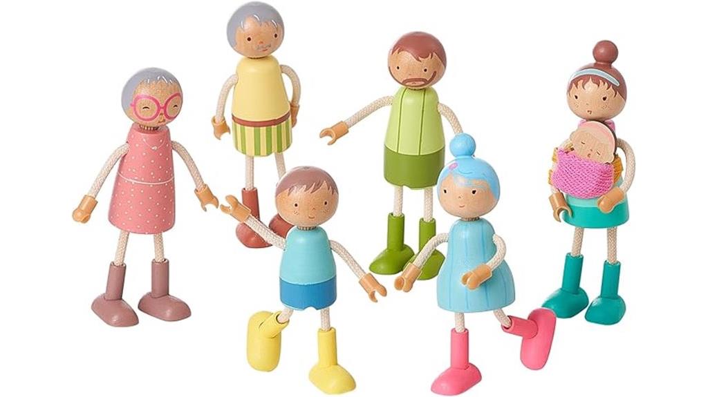 large wooden family dolls