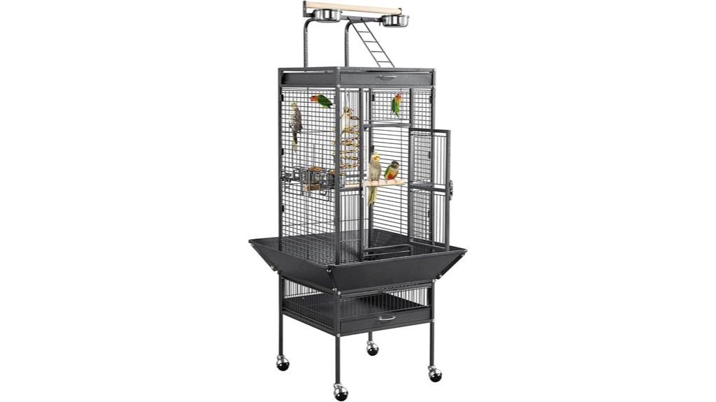 large wrought iron bird cage