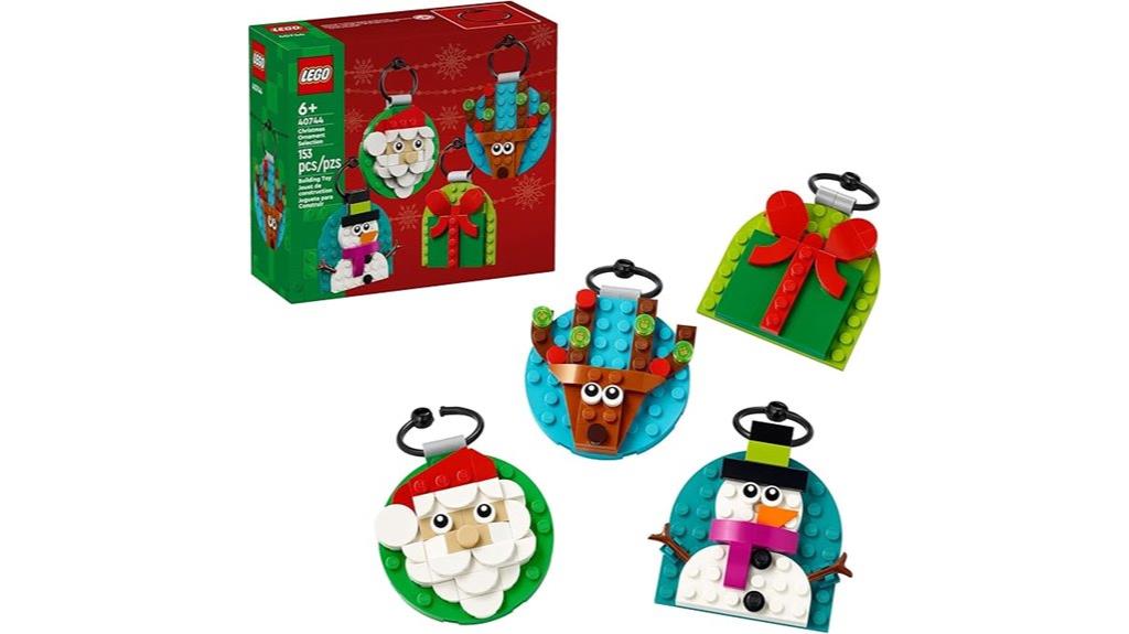 lego holiday ornament building