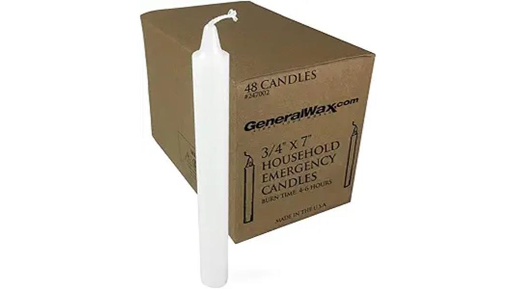 long white unscented candles
