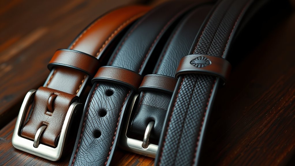 luxurious durable leather belts