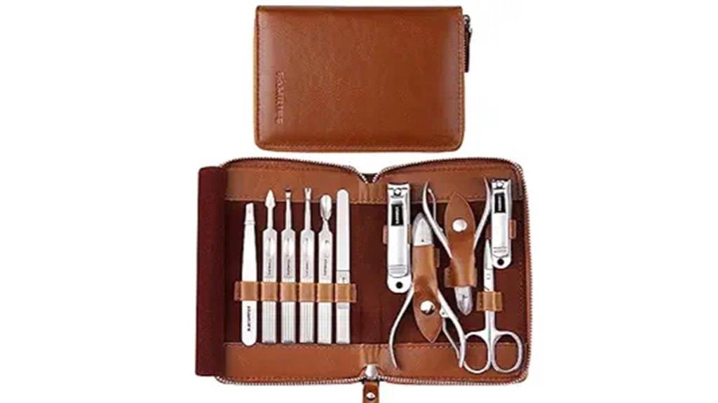 luxury leather manicure kit