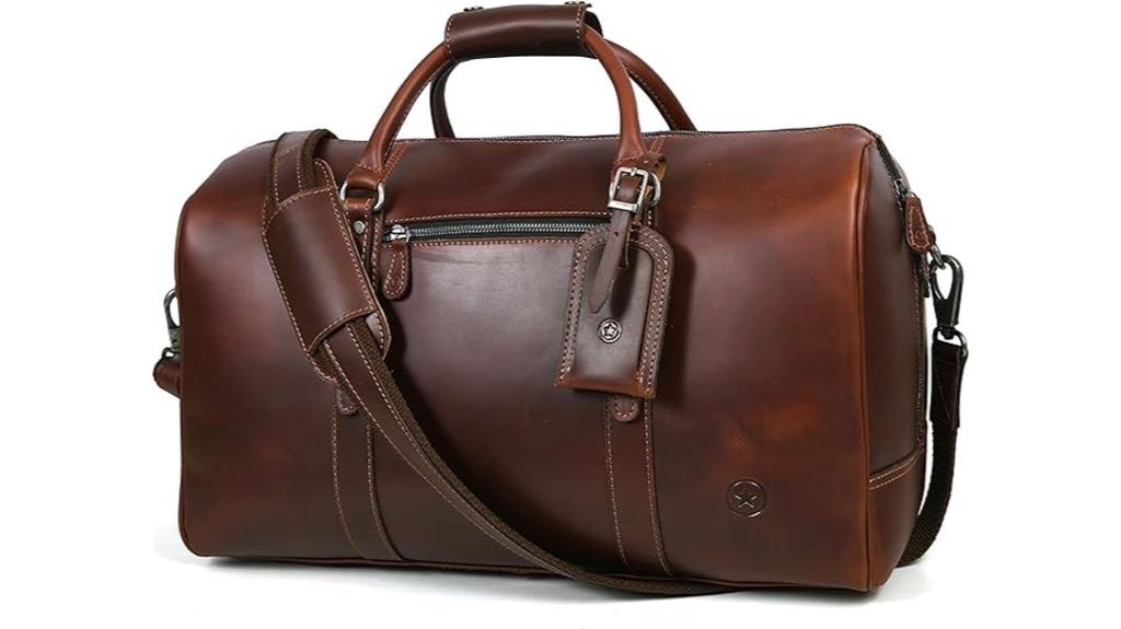 luxury leather travel bag