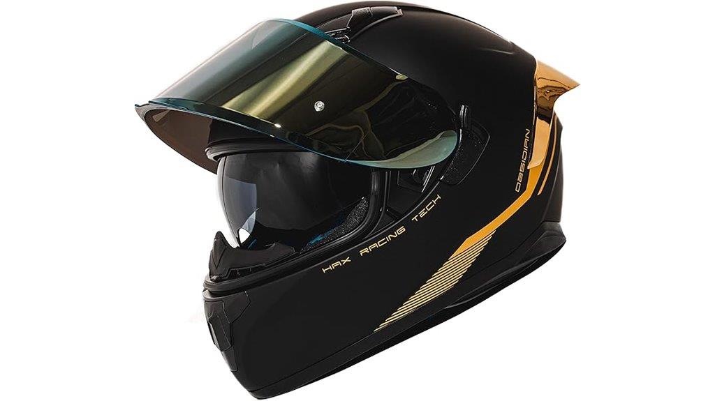 matte gold dual visor