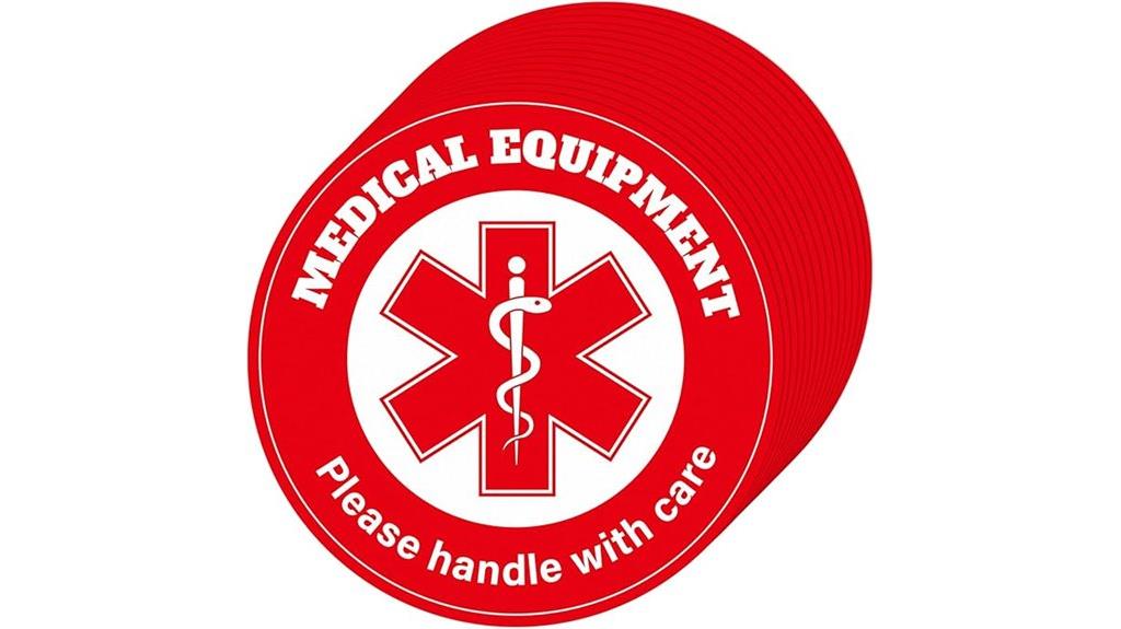 medical equipment luggage stickers