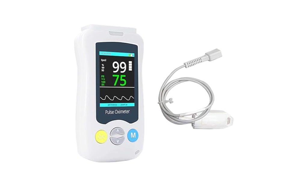 medical grade pulse oximeter with alarms