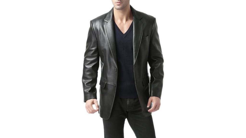 men s classic leather blazer