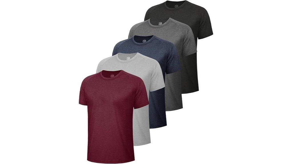 men s five pack athletic shirts