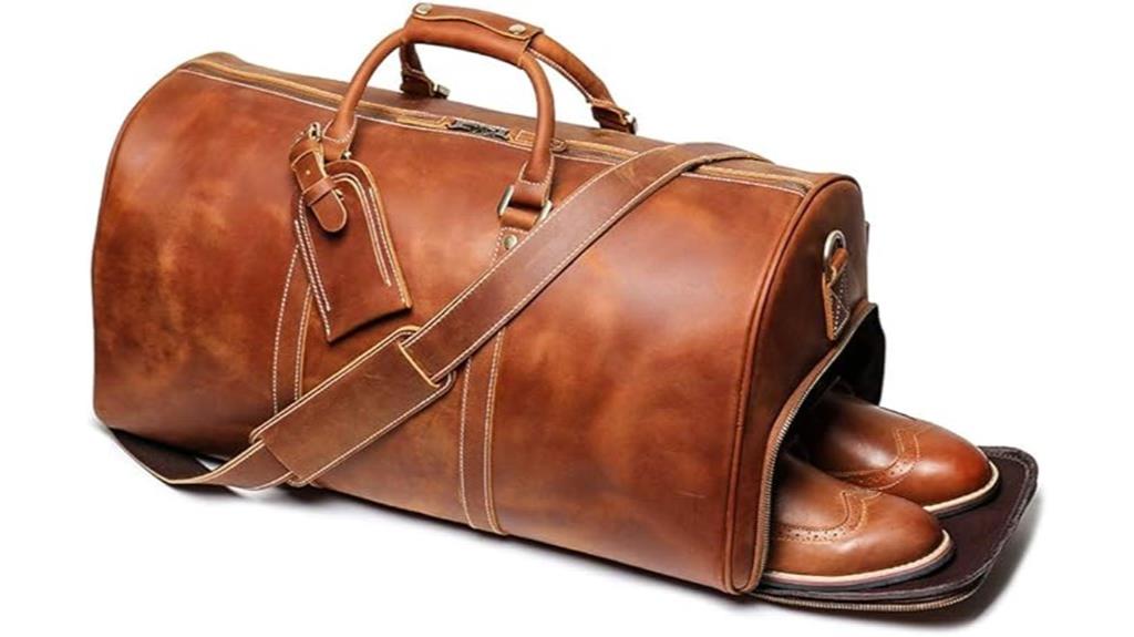 men s leather travel bag