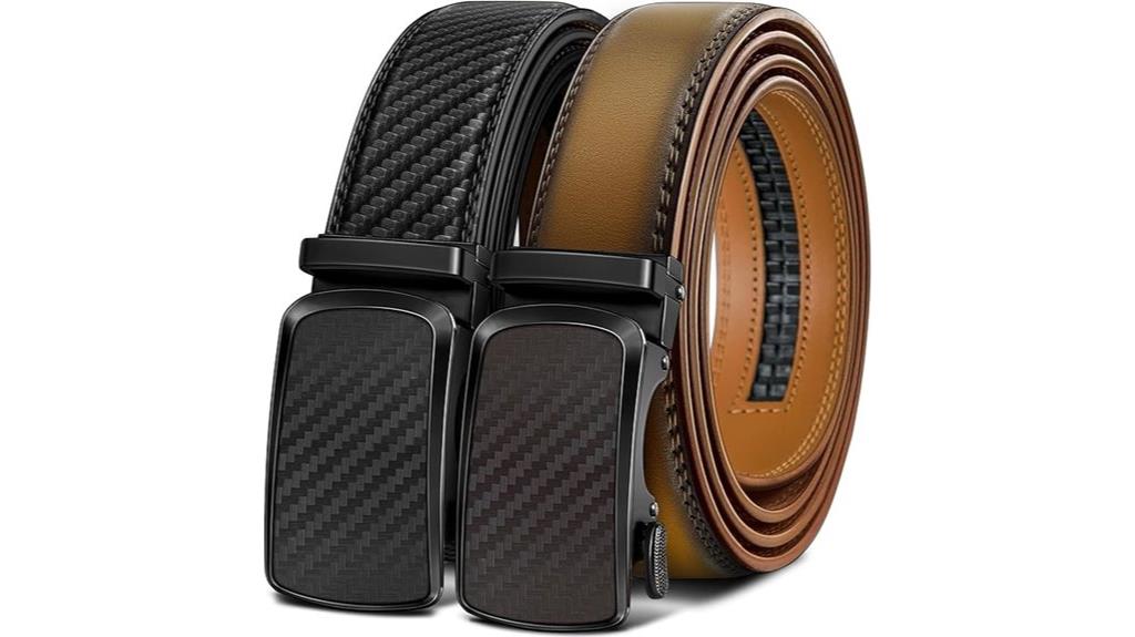 men s ratchet belt set