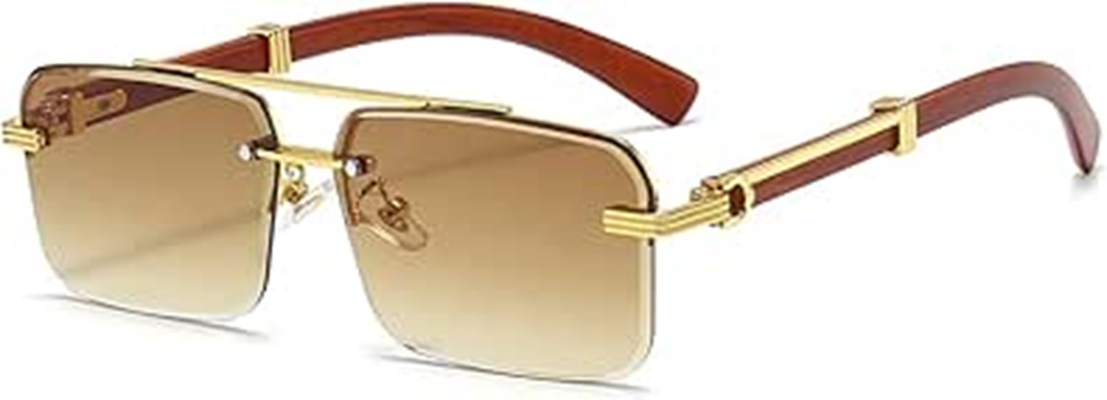 men s rimless rectangle sunglasses