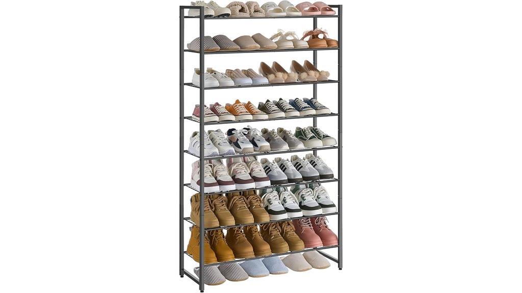 metal 8 tier shoe rack