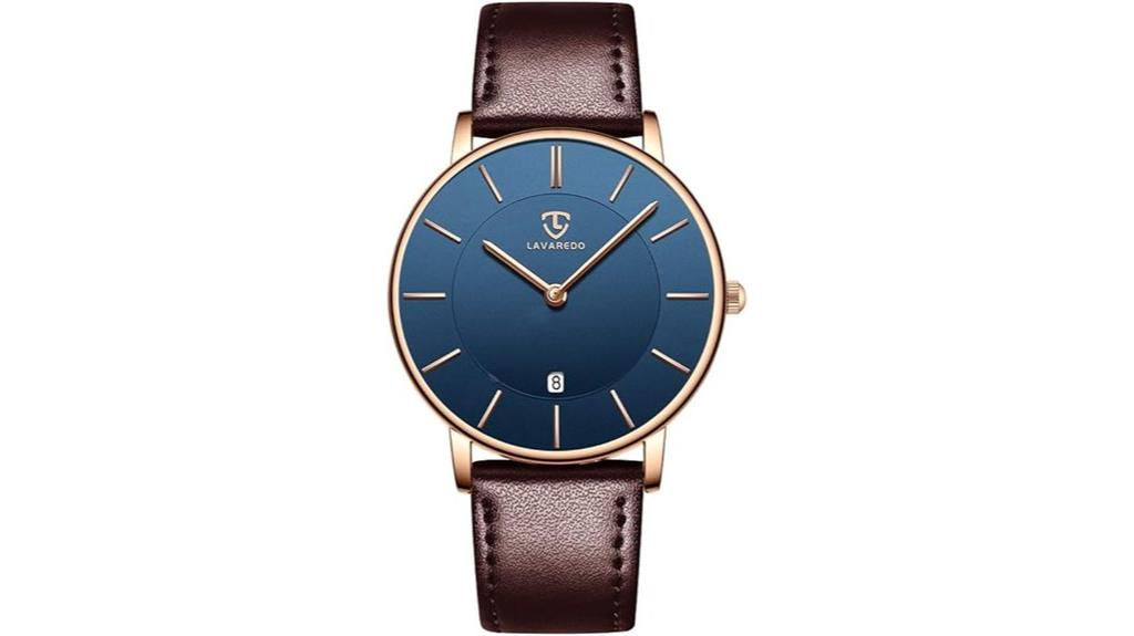 minimalist leather strap watch