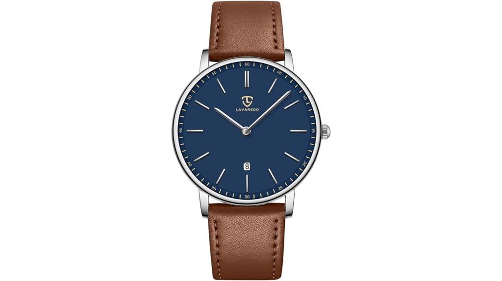 minimalist leather watch