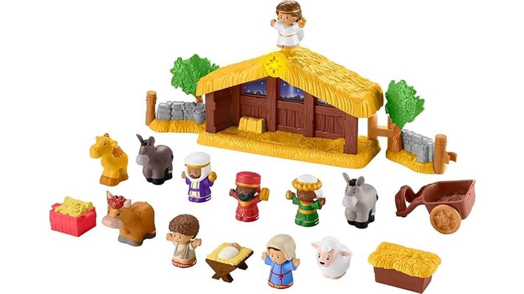 music lights nativity set