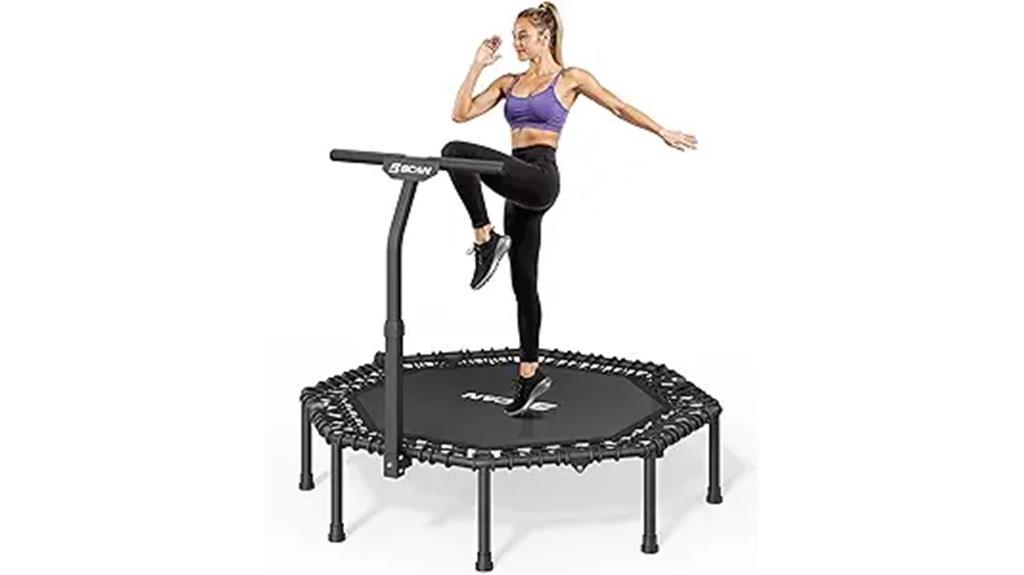 octagonal mini trampoline with handle