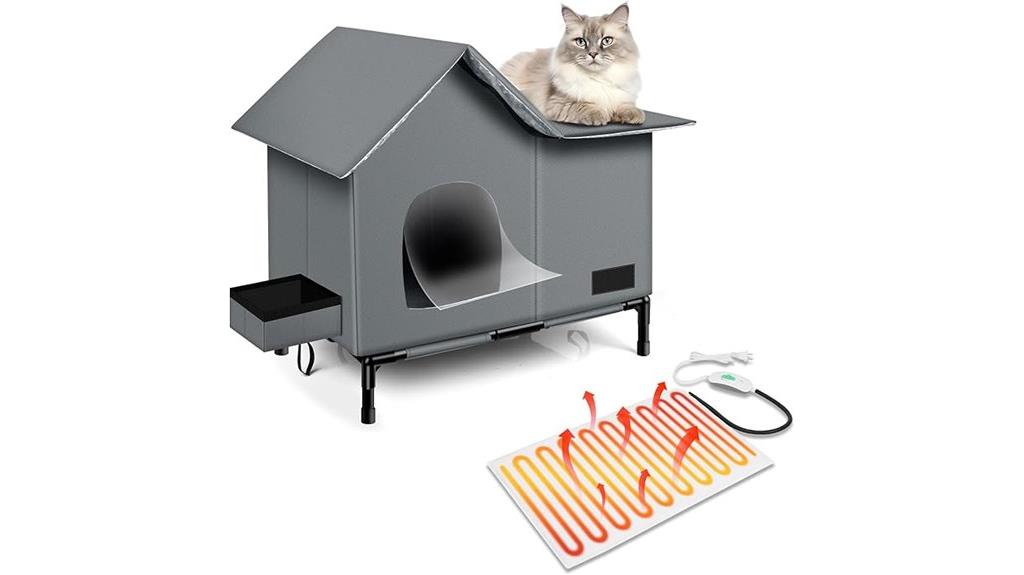 outdoor cat house heating