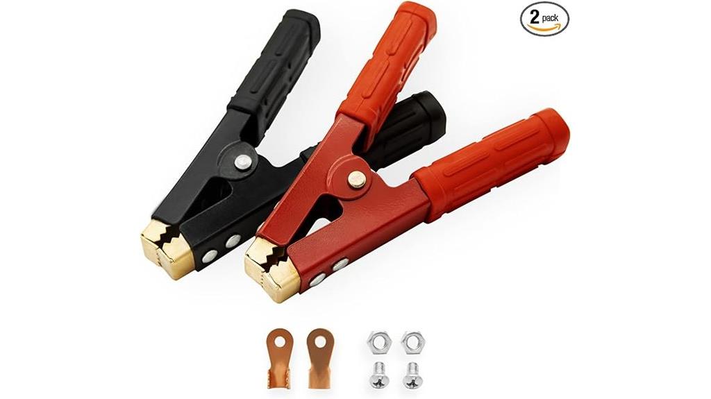 pair of battery clamps