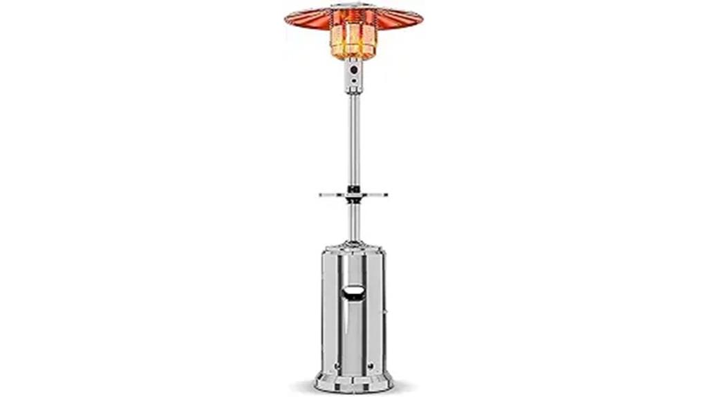 patio heater with shelf