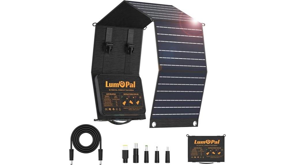 portable 60w foldable solar charger