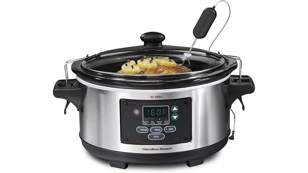 portable 6 quart programmable slow cooker