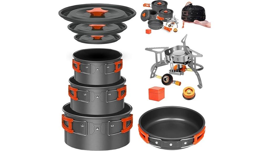portable camping cooking set