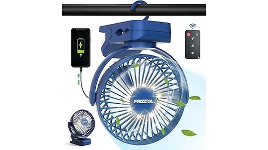 portable desk fan with leds