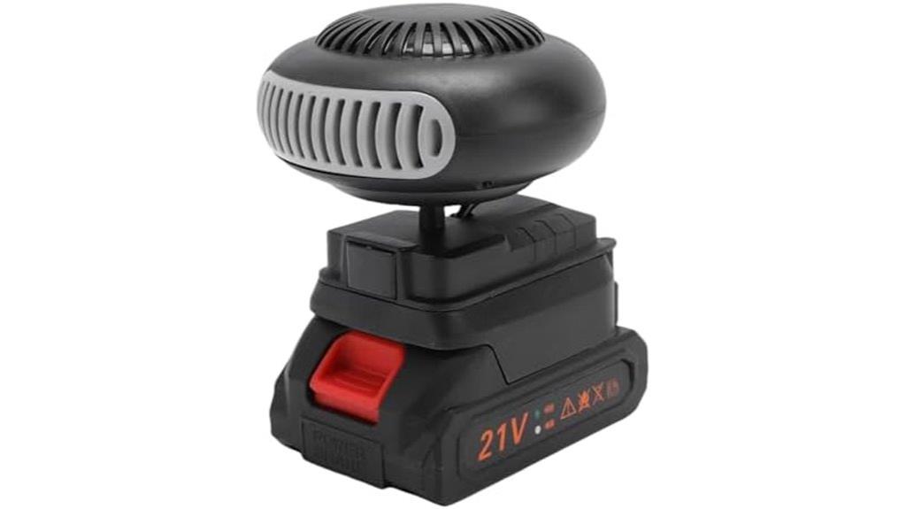 portable heated fan