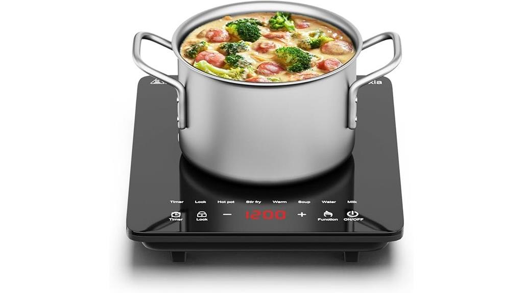 portable induction cooktop with adjustable power