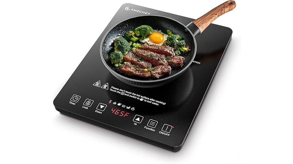 portable induction cooktop with variable settings