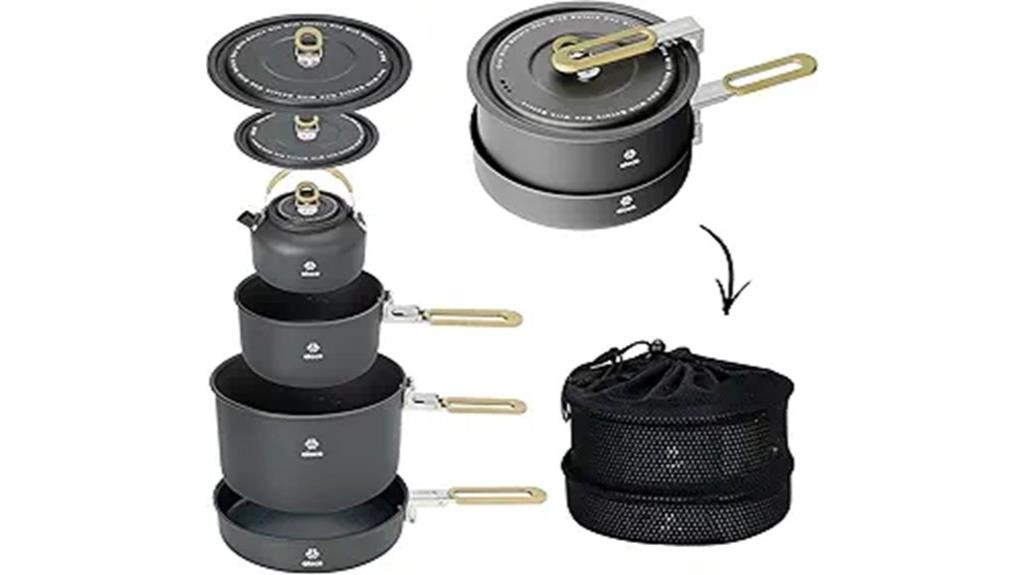 portable non stick camping cookware