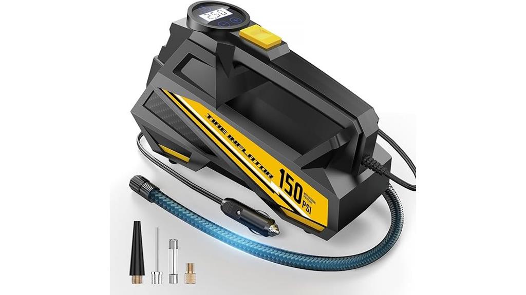 portable tire inflator with gauge