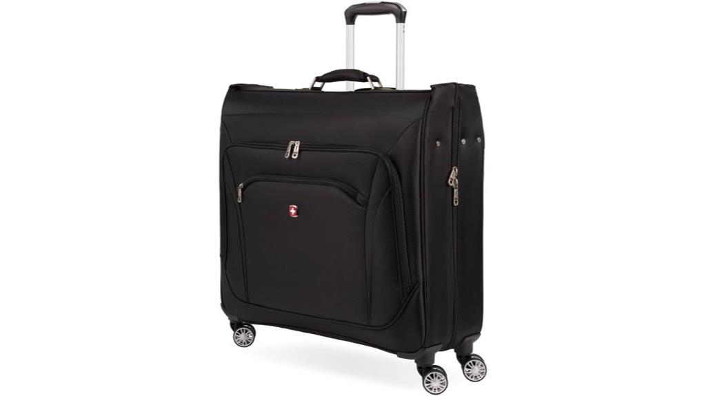 premium black spinner garment bag