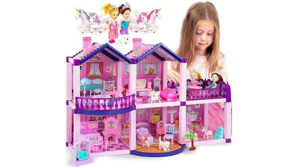 princess dollhouse with unicorns