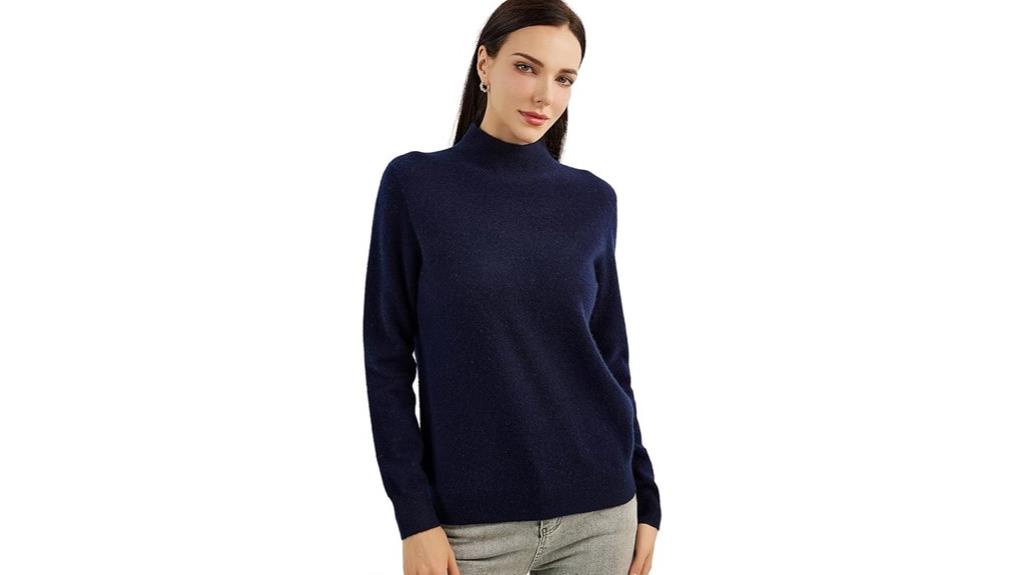 pure cashmere mock neck
