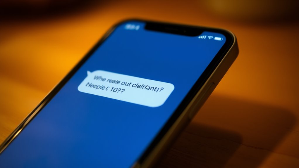 requesting clarification via text