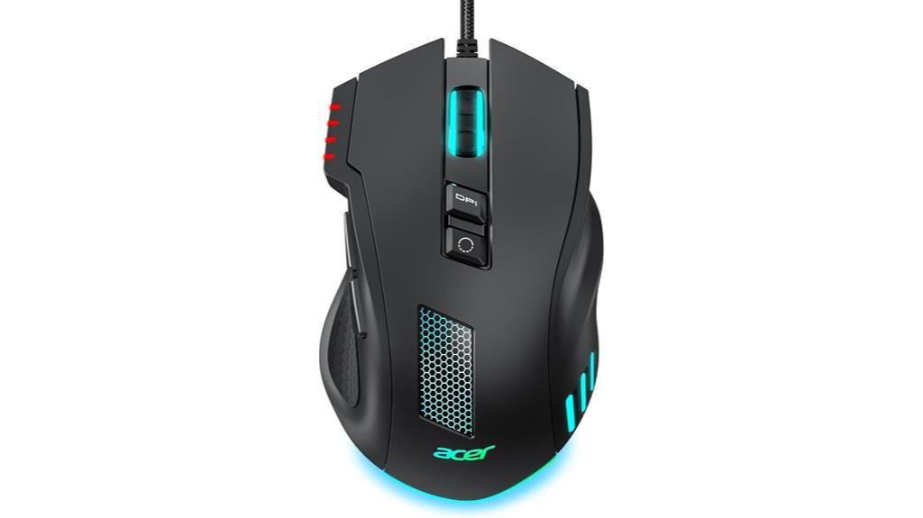 rgb programmable gaming mouse