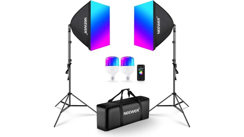 rgb softbox lighting kit