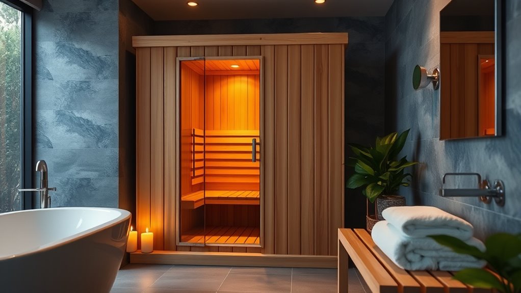 sauna size safety features