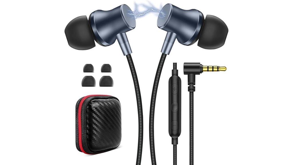 school travel wired earbuds
