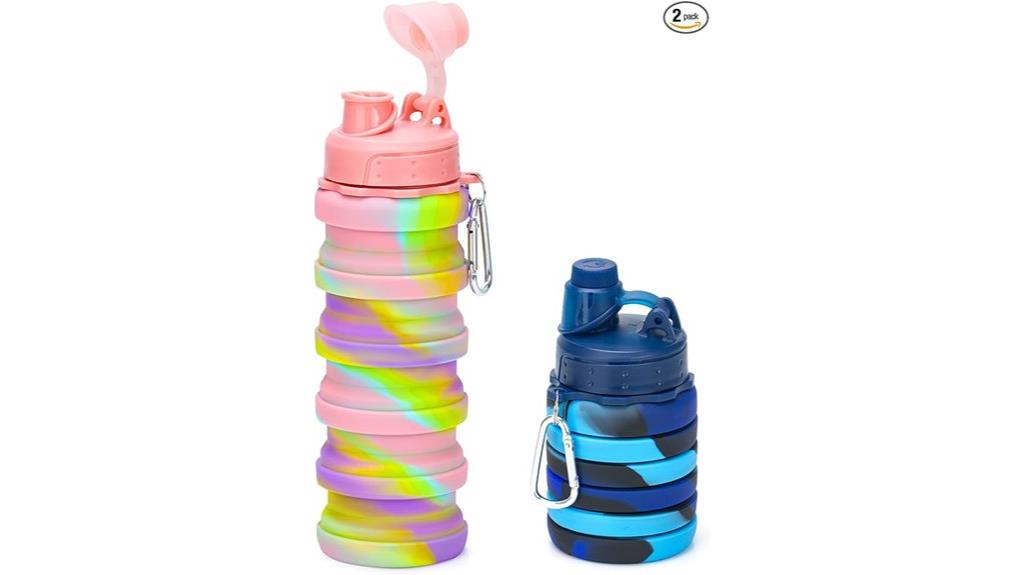 silicone water bottle set