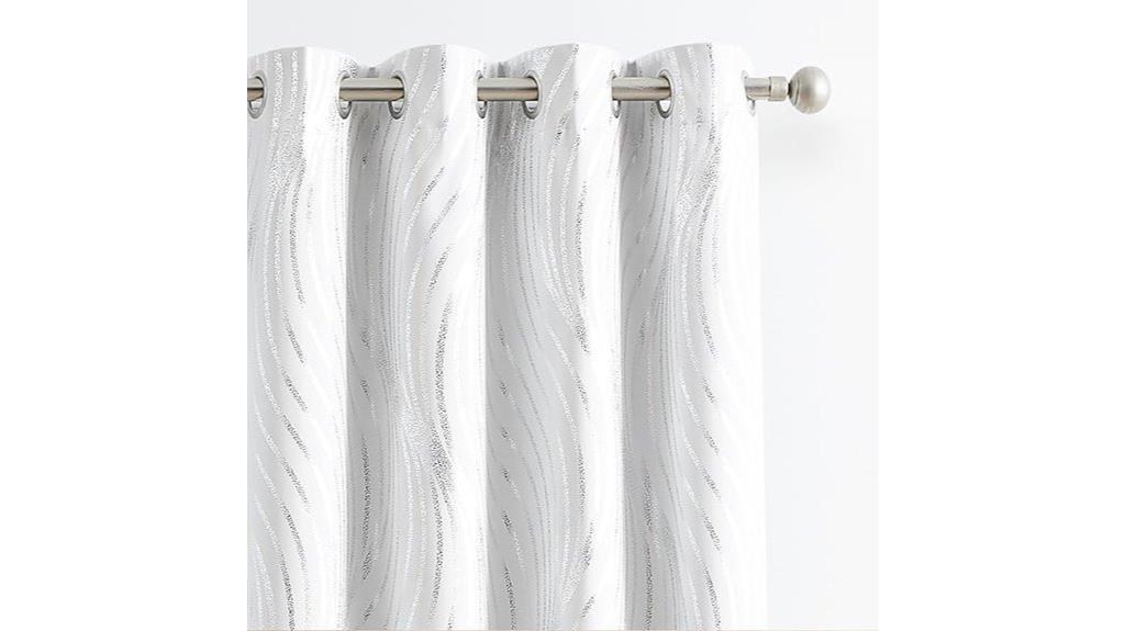 silver foil pattern curtains
