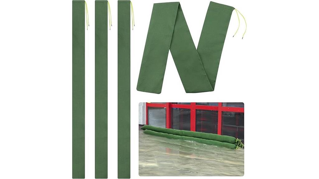 six foot flood sandbags with bands