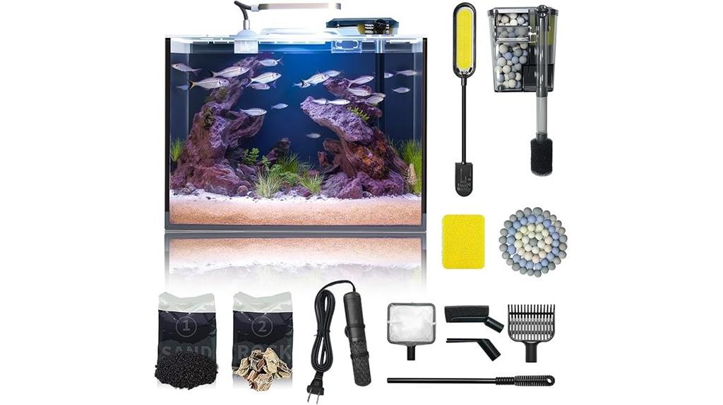 small aquarium kit with heater