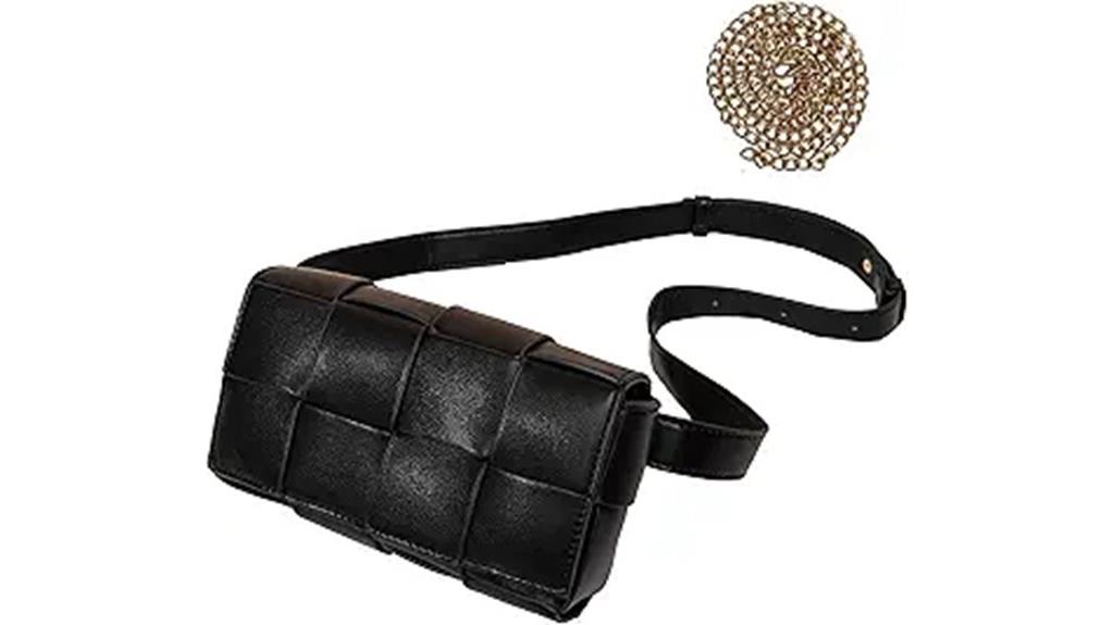 small woven leather belt