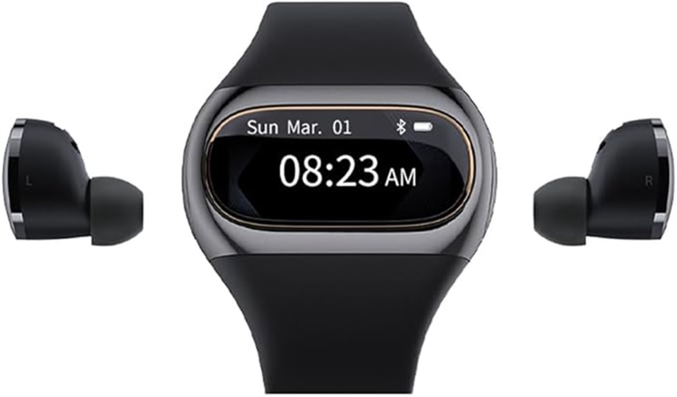 smartwatch with wireless earbuds